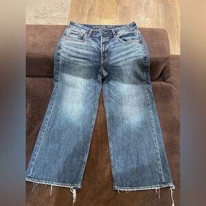American Eagle wide straight leg low rise.